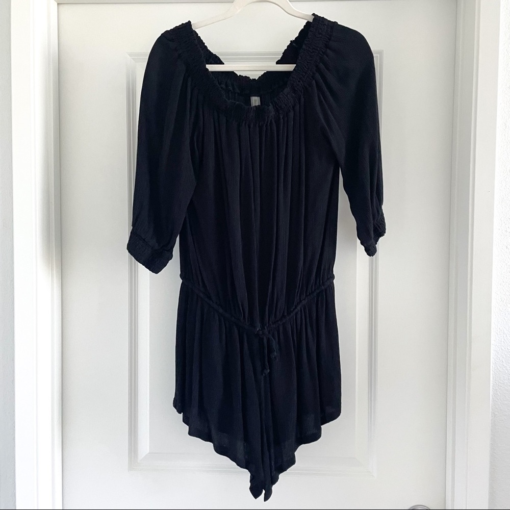 Black Off The Shoulder Romper